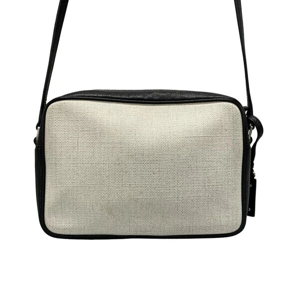 SAINT LAURENT PARIS Lou Camera Bag Cream Black Coated Canvas Leather 838-072125 - Picture 2 of 14